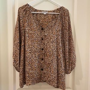 Medium Leopard Flowy Blouse
